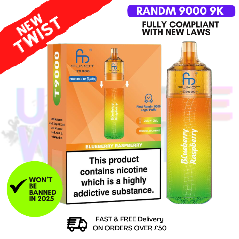 20MG Blueberry Raspberry RandM T9000 9K Kit