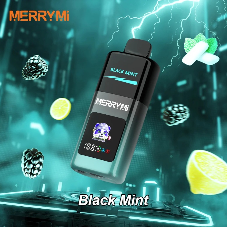 MerryMi Mecha PRO 35000 Black Mint e-cigarettes