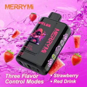 E-papieros MerryMI 24000 Wiflux Strawberry/Red Drink